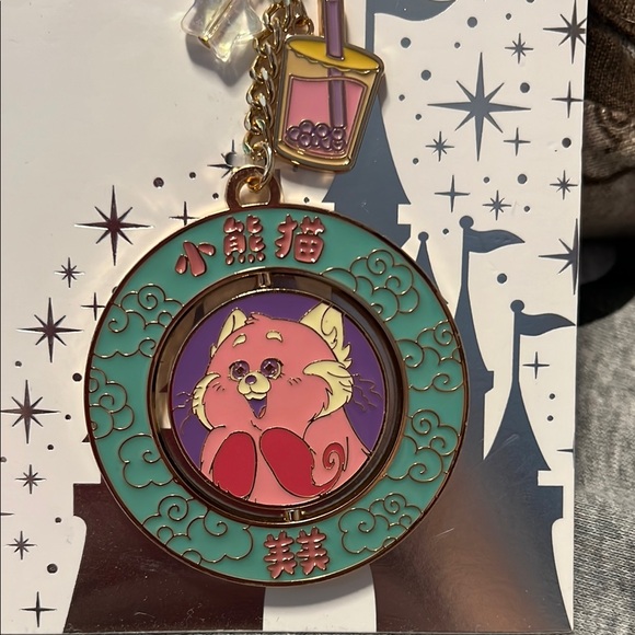 Disney Red Panda Pink and Teal Keychain - Picture 2 of 5